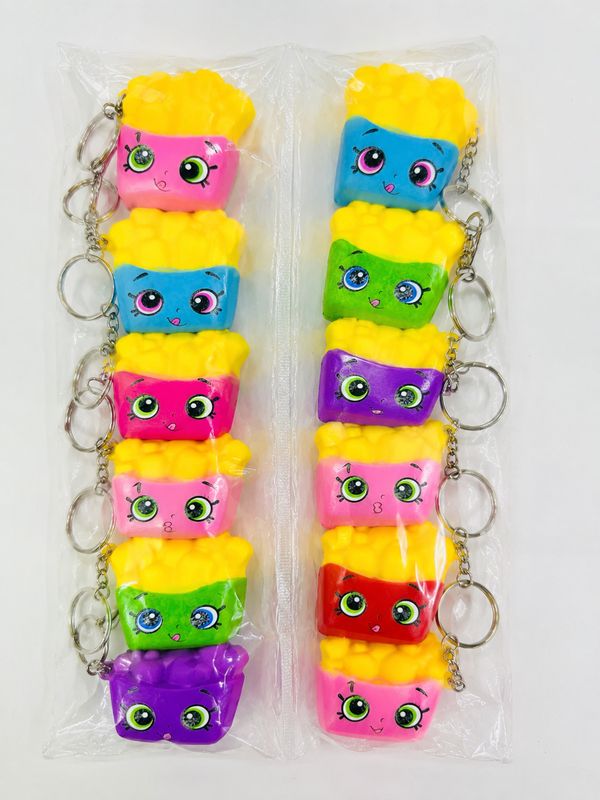 KNV-4456 Llaveros Papitas Squishy 12 pcs