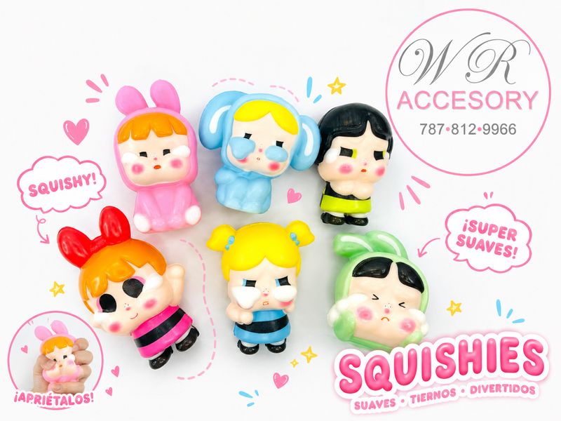 SNT-2276 Power puff squishy doll 12 pcs
