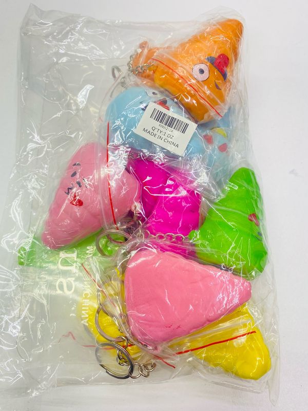 KNV-2124  Llaveros Squishy Merenguito kawaii 12 pcs 
