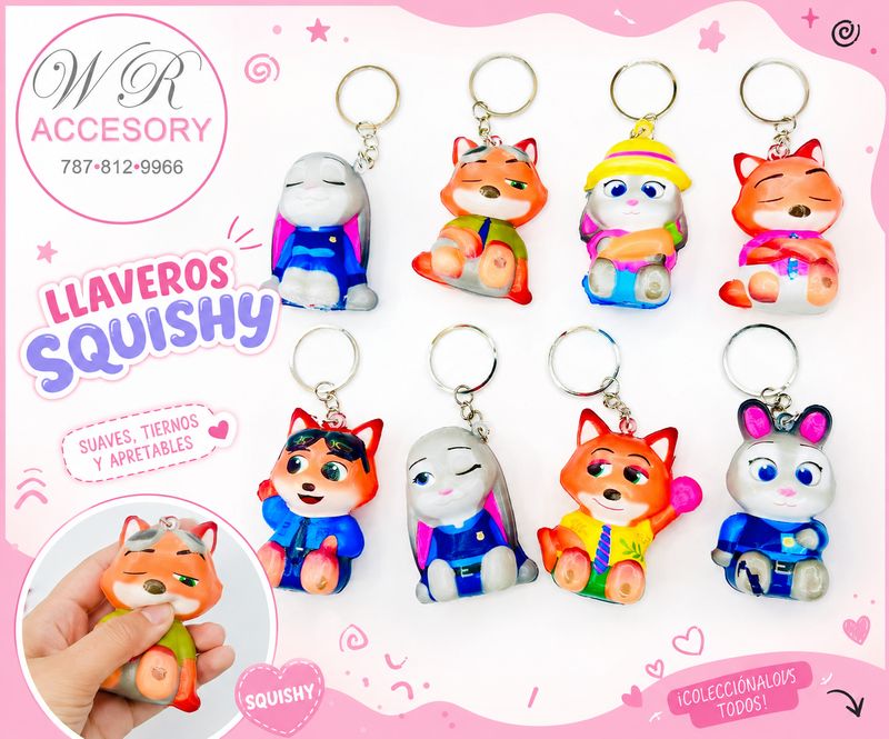 ANV-0853 Llaveros Squishy 12Pcs