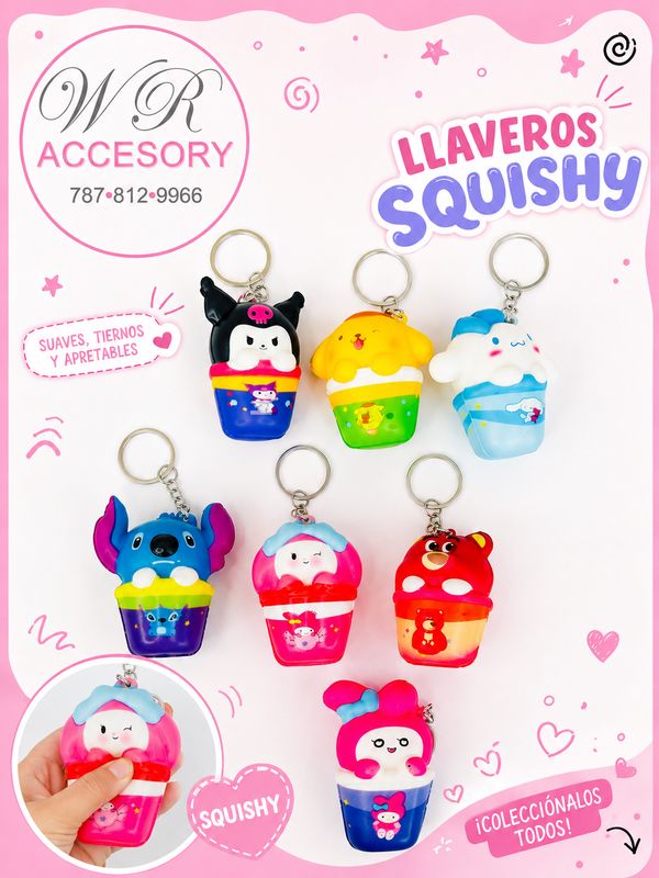 KNV-8757 Llaveros Squishy 12 pcs