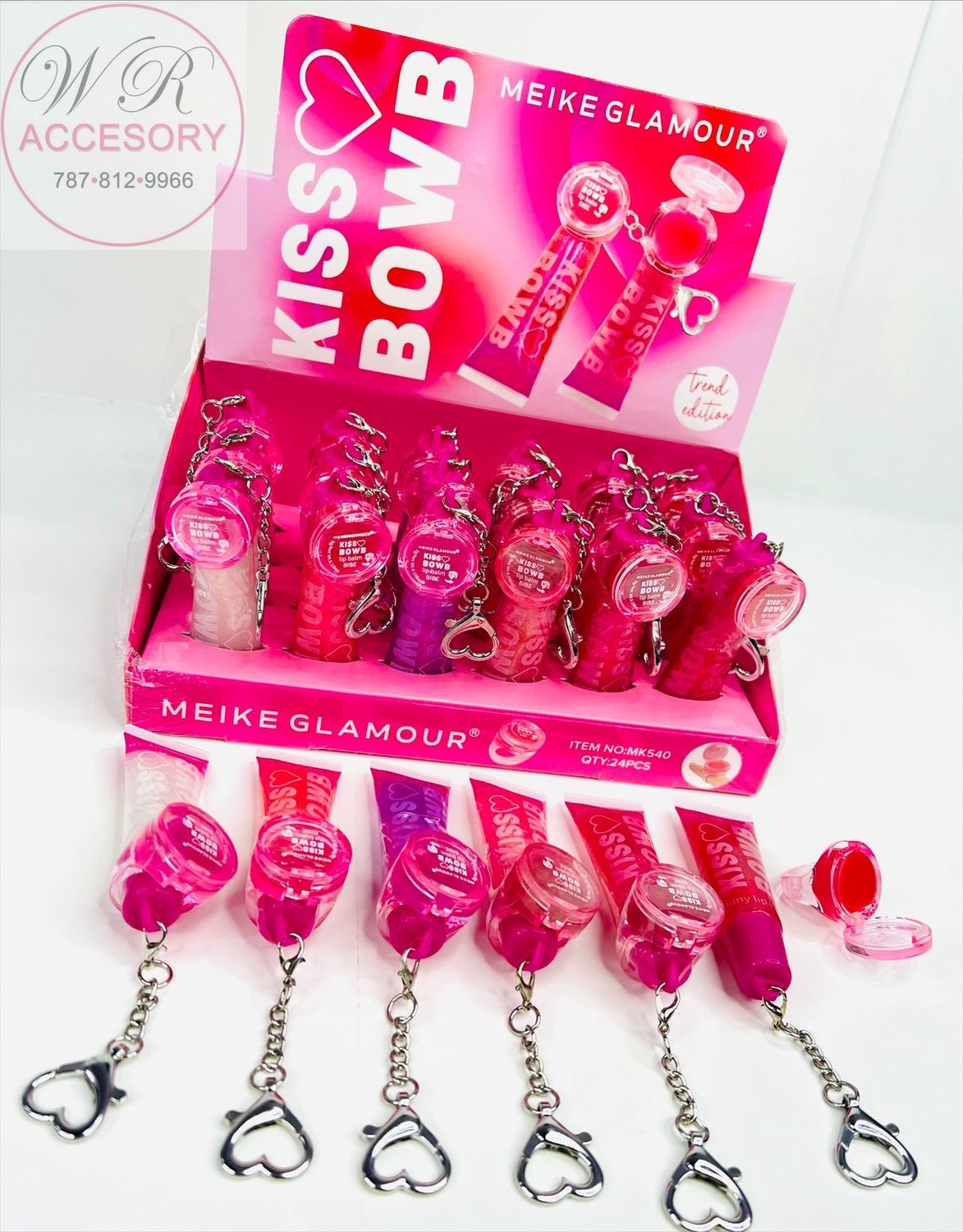 RCS-1048 lip gloss and lip balm ring 24Pcs 