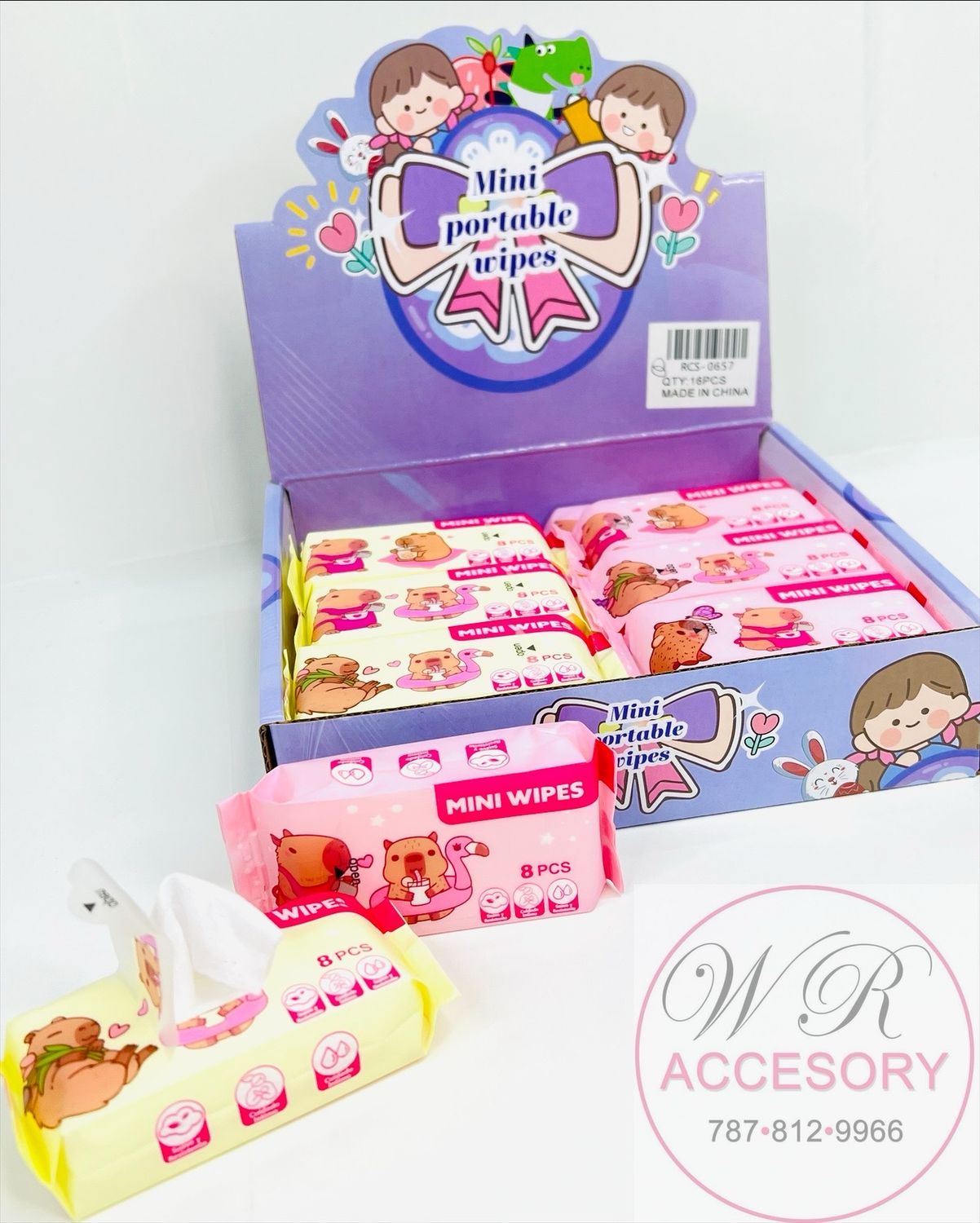 RCS-0657 mini portable wipes 16pcs 