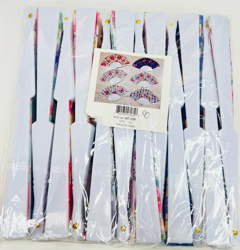 LNT-2787 Abanicos de mano 12pcs 