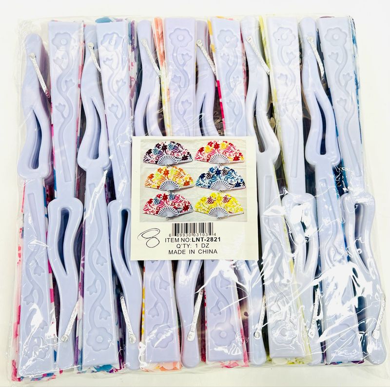 LNT-2821 Abanicos de mano 12pcs 