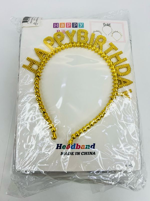 LHB-0157 Diademas happy birthday 12pcs 