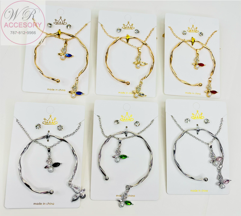 RNK-0826R6 set collar, Pulseras y collar 12Pcs  