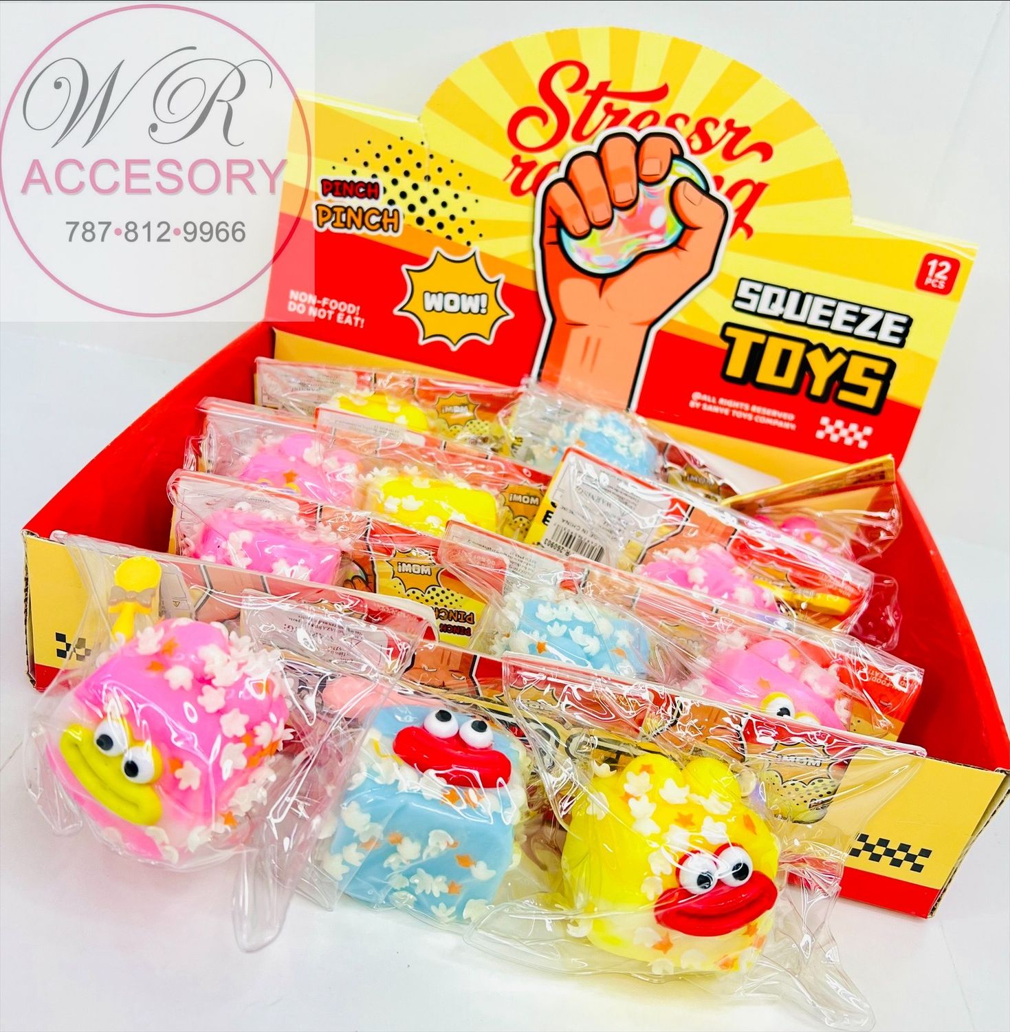 TPR-260903 face Squishy 12Pcs 