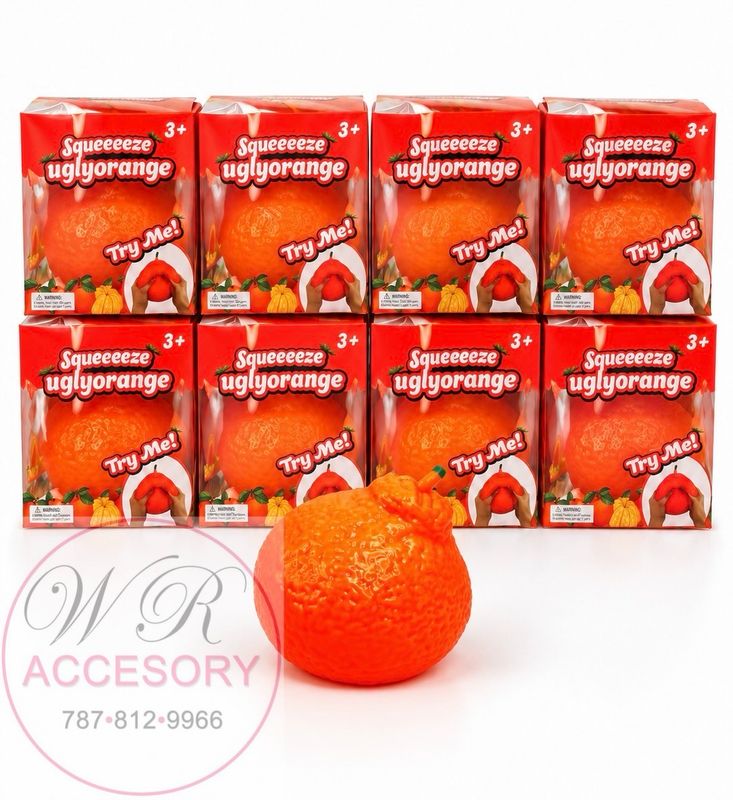 DJZ-1 Ugly Orange Jumbo Squishy 8 pcs