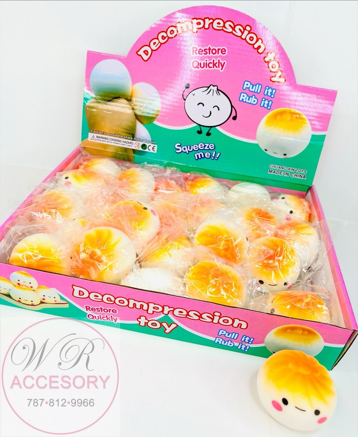 ANV-1636 Dumplings squishy mini 24Pcs 