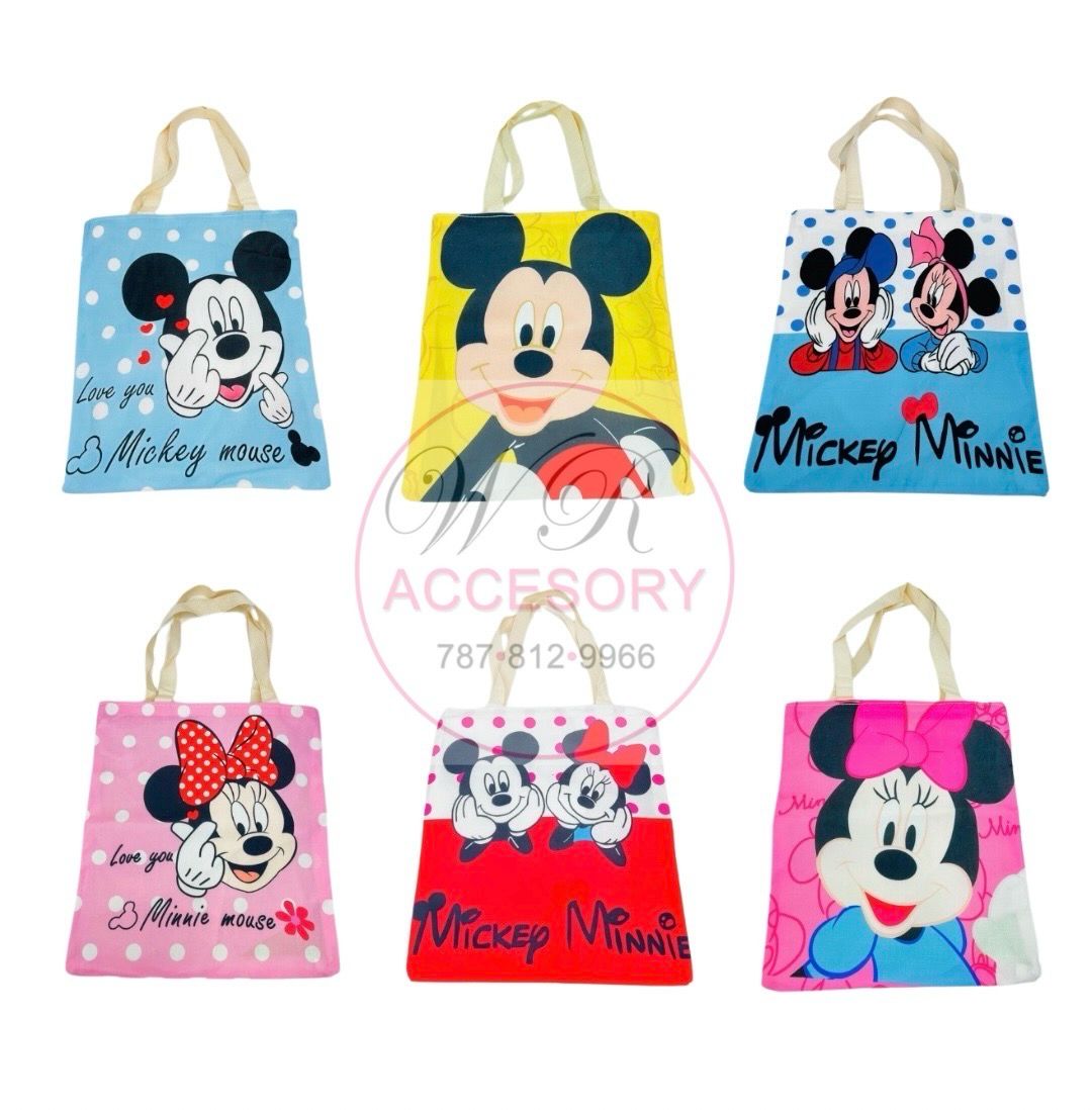 LBG-0158 Mickey &amp; Minnie Tote Bag 6 pcs