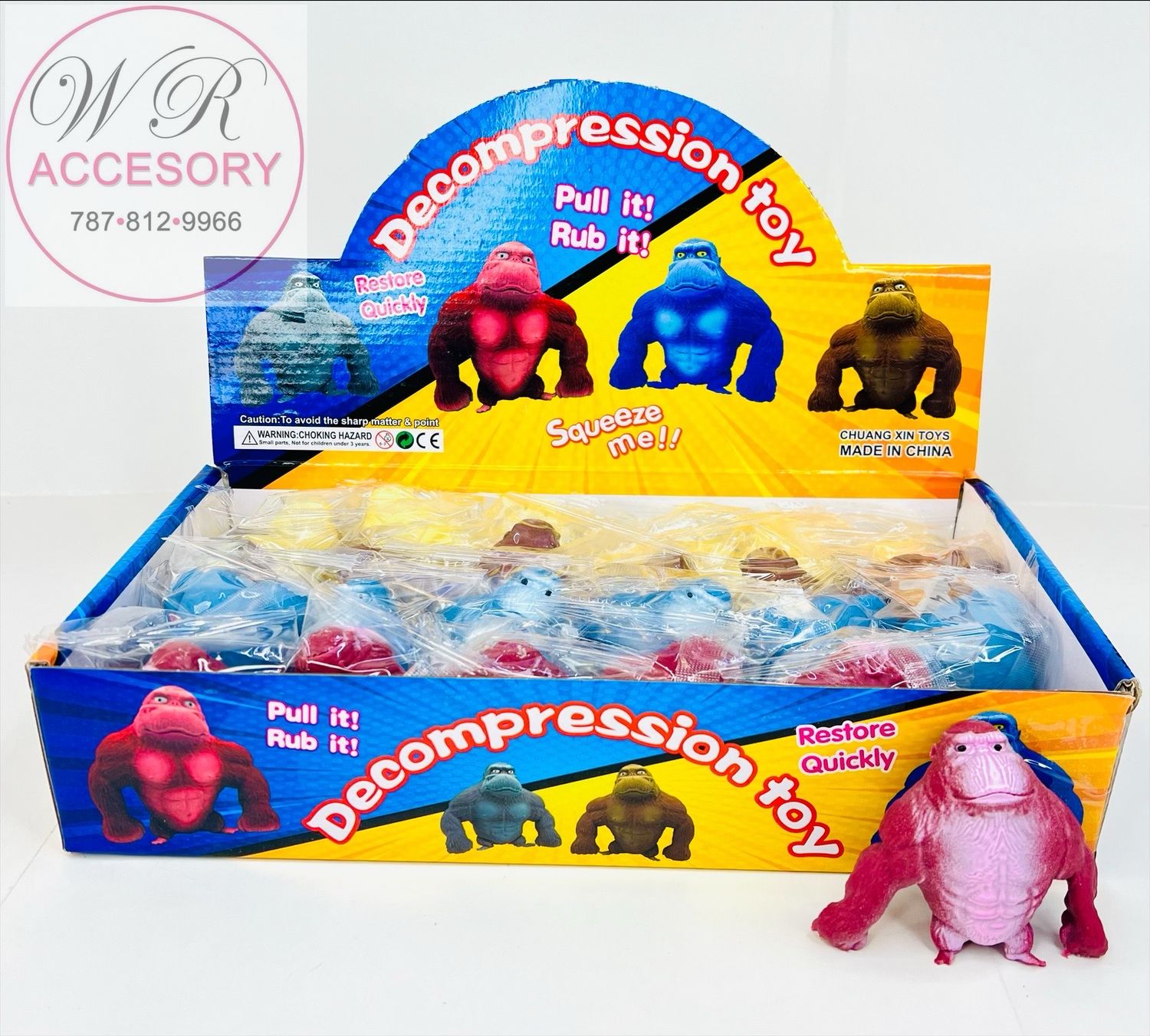 KNV-9877 Monkey Squishy toy 24Pcs