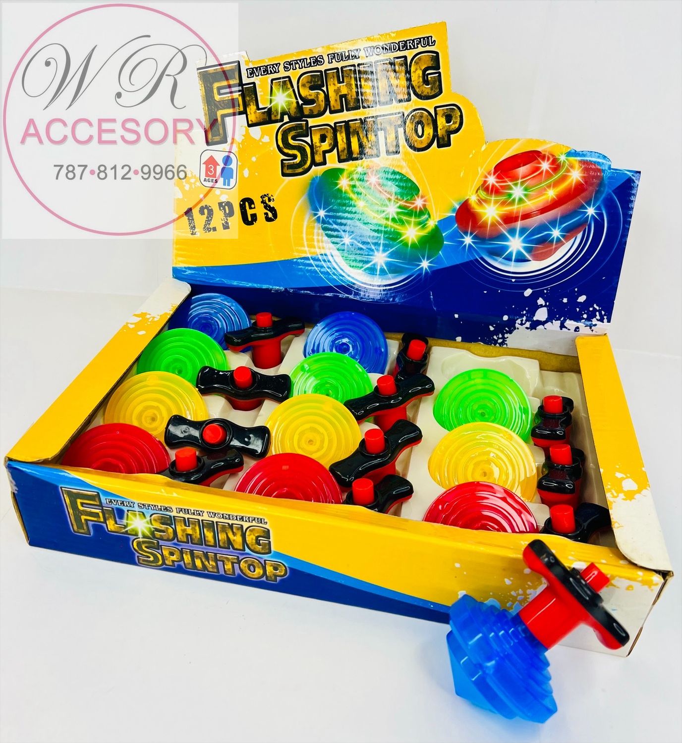 ANV-1602 Flashing spintop 12pcs 