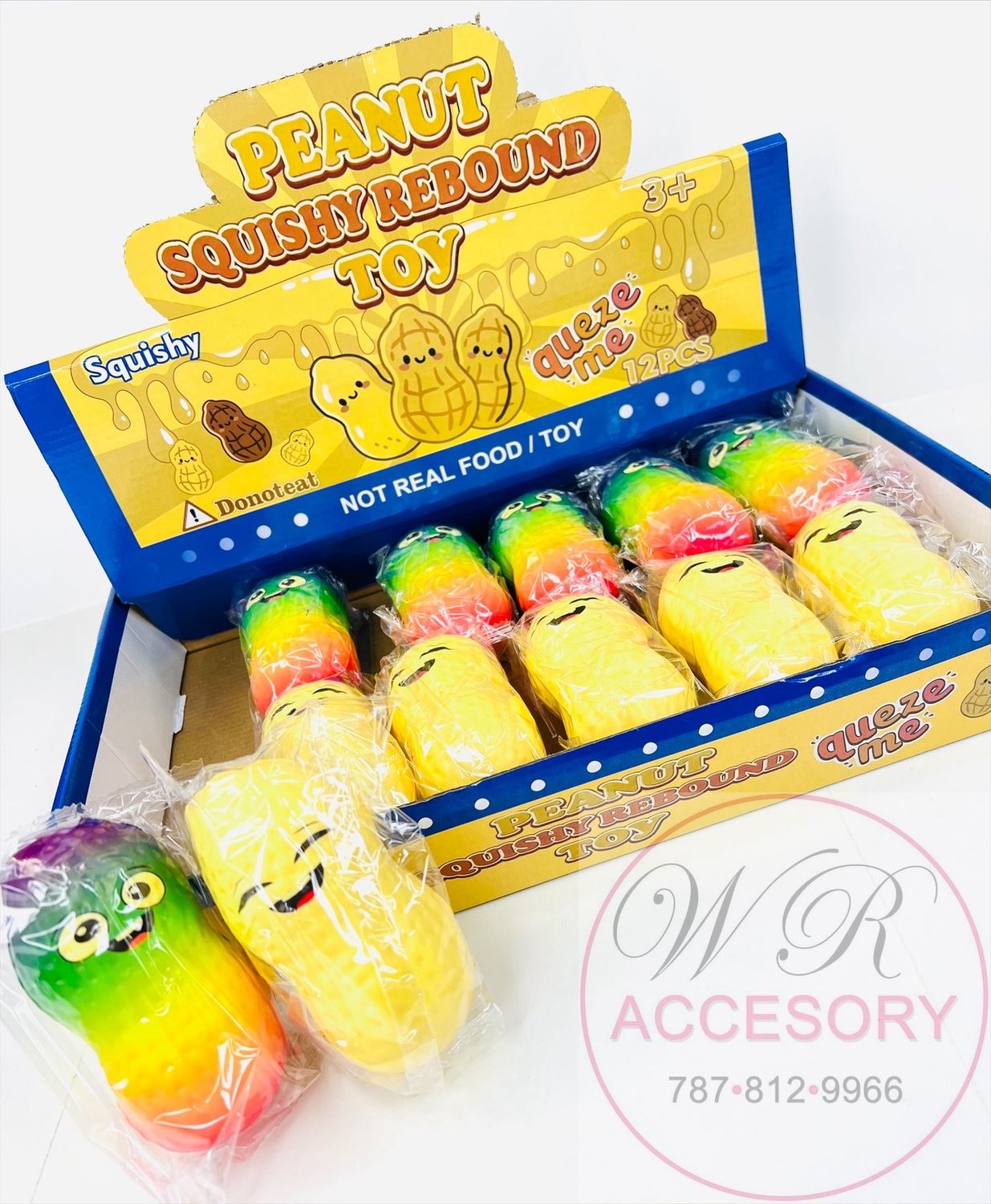 TY-0032 Peanut Foam Squishy 12 pcs