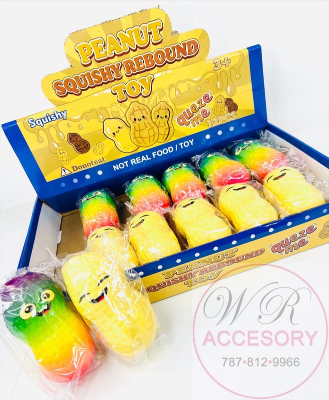 TY-0032 Peanut Foam Squishy 12 pcs