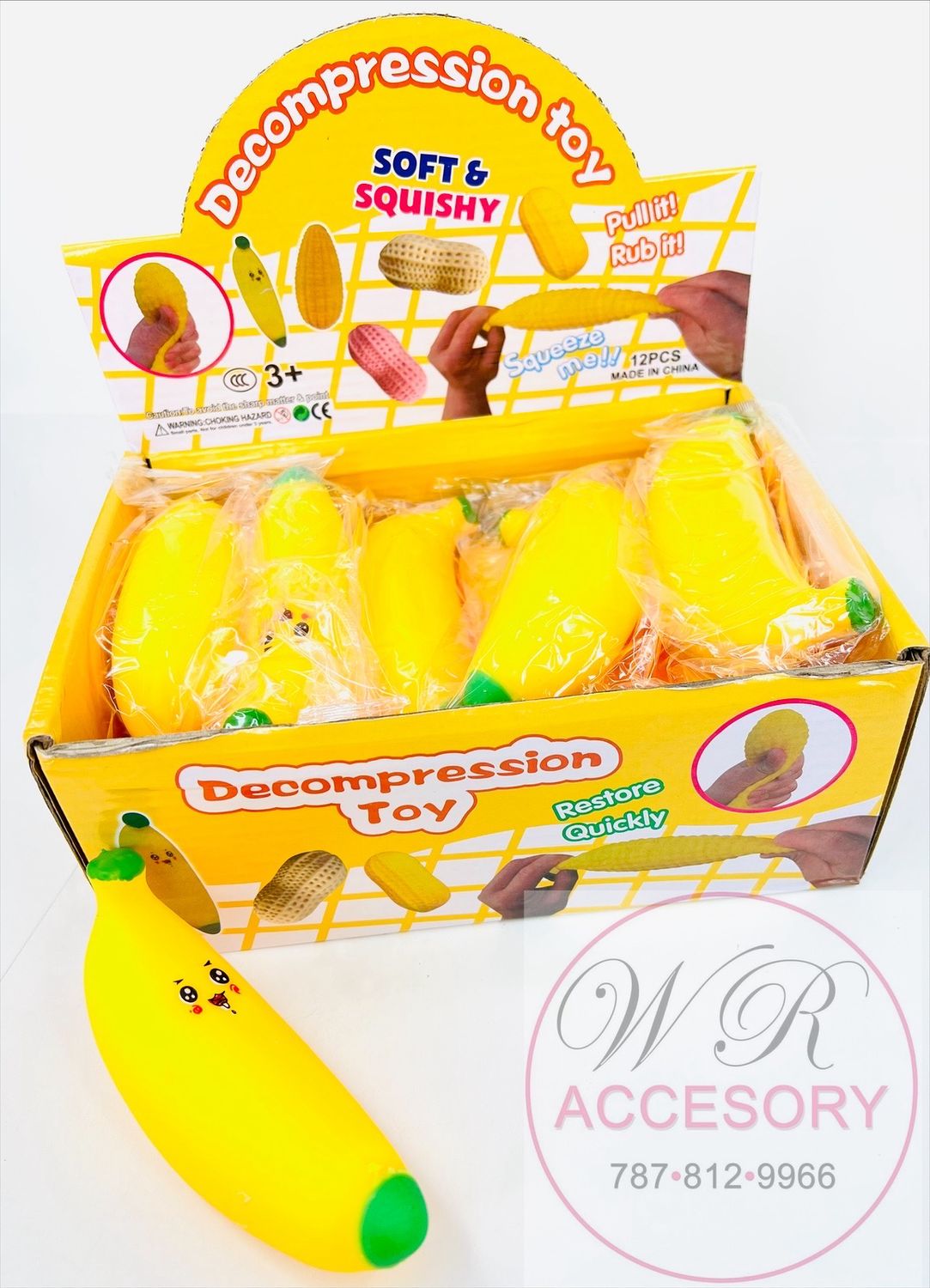 DNV-3593 Banana Squishy 12 pcs