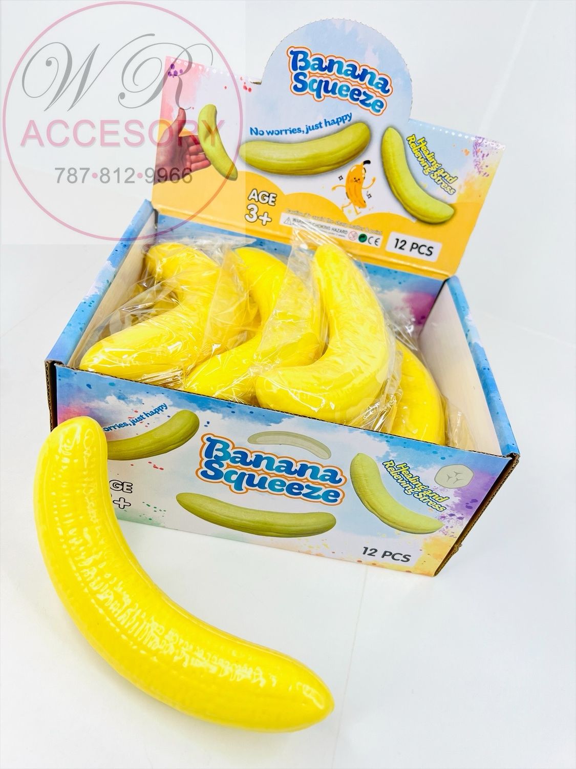TY-0031 Banana Squishy 12 pcs