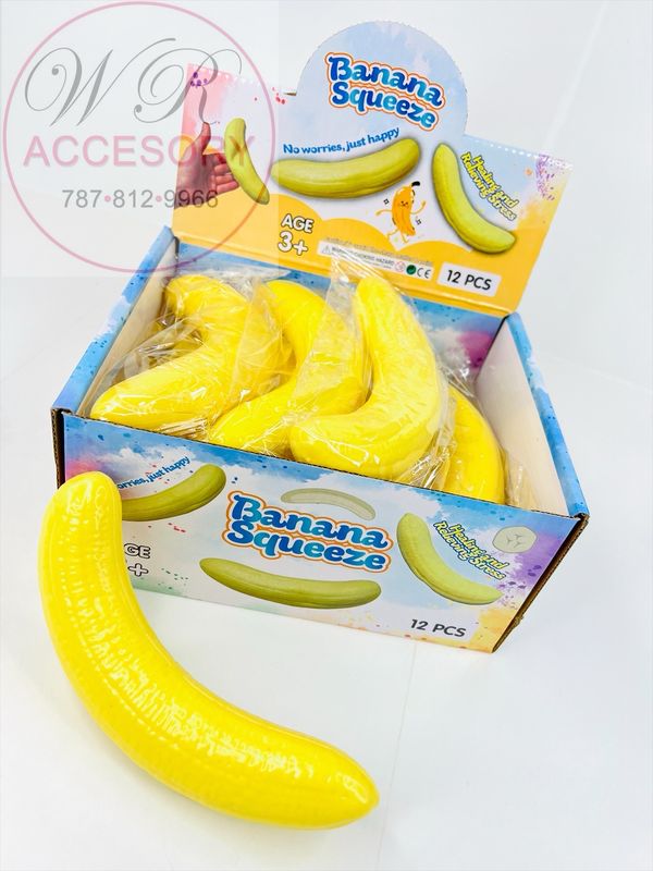 TY-0031 Banana Squishy 12 pcs