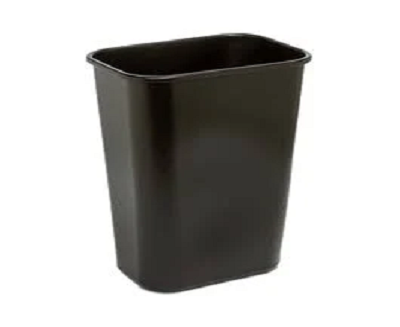 POUBELLE RECTANGULAIRE 39L-10.25GAL NOIR