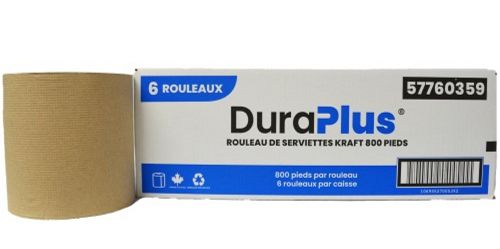 PAPIER A MAIN BRUN 6 X 800' DURA 60/PAL 57760359 PAPIER A MAIN BRUN 6 X 800' DURA 60/PAL 57760359