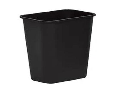 POUBELLE RECTANGULAIRE 27L-7GAL NOIR