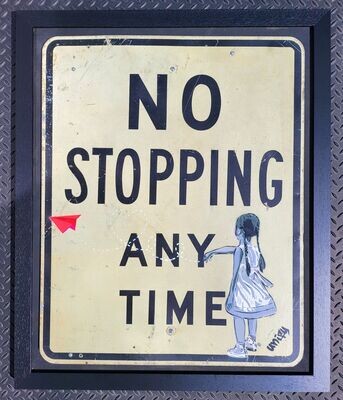 No Stopping Plane Love Sign Framed - Reloved Series