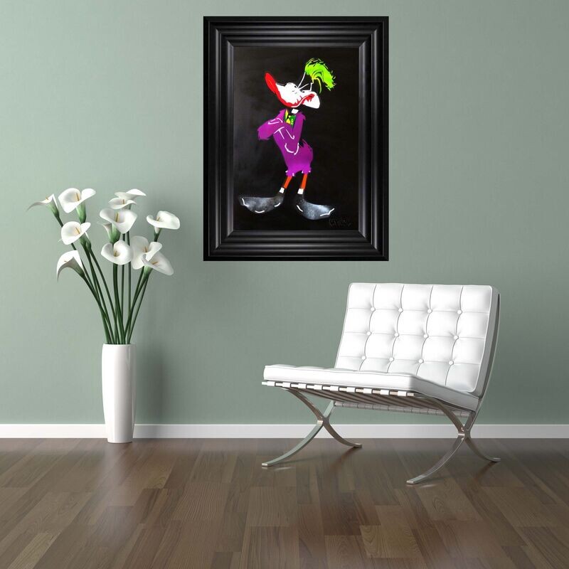 Daffy the Joker - Limited Edition A1 On Black Board