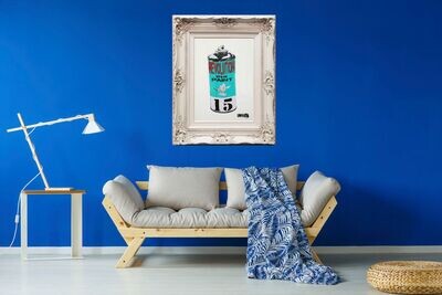 Revolution Spray Paint Can (Turquoise) - Limited Edition A1 On White Board