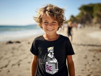 Cupid Peace Boy Youth T-Shirt Original Artwork by Unify