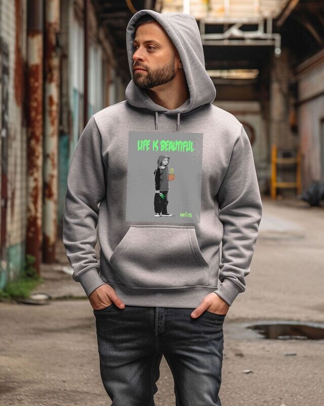 Life is Beautiful Hoodie Original Artwork by Unify