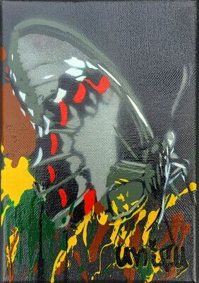 Dripping Butterfly Forest Colours - Mini Canvas