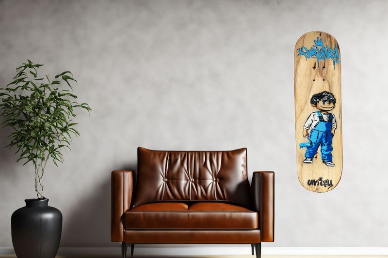 Pax Blue Overalls One Love Plain Wood Skateboard Deck
