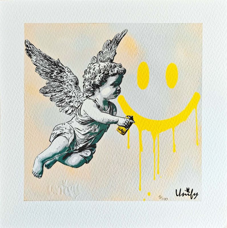 Paint Me A Smile Cherub - Orange Print