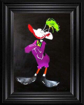 Daffy the Joker - Limited Edition (Previously Framed) On Black Board Daffy the Joker - Limited Edition (Previously Framed) On Black Board