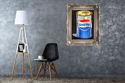 Enjoy Graffiti Pepsi Can - Limited Edition A1 On Black Board Enjoy Graffiti Pepsi Can - Limited Edition A1 On Black Board