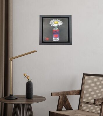One Love Pop Art Can (Ultraviolet - Purple) with Wild Daisy Canvas with Float Frame One Love Pop Art Can (Ultraviolet - Purple) with Wild Daisy Canvas with Float Frame