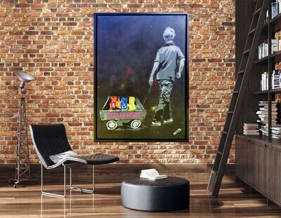 One Love Cart Boy with Float Frame One Love Cart Boy with Float Frame