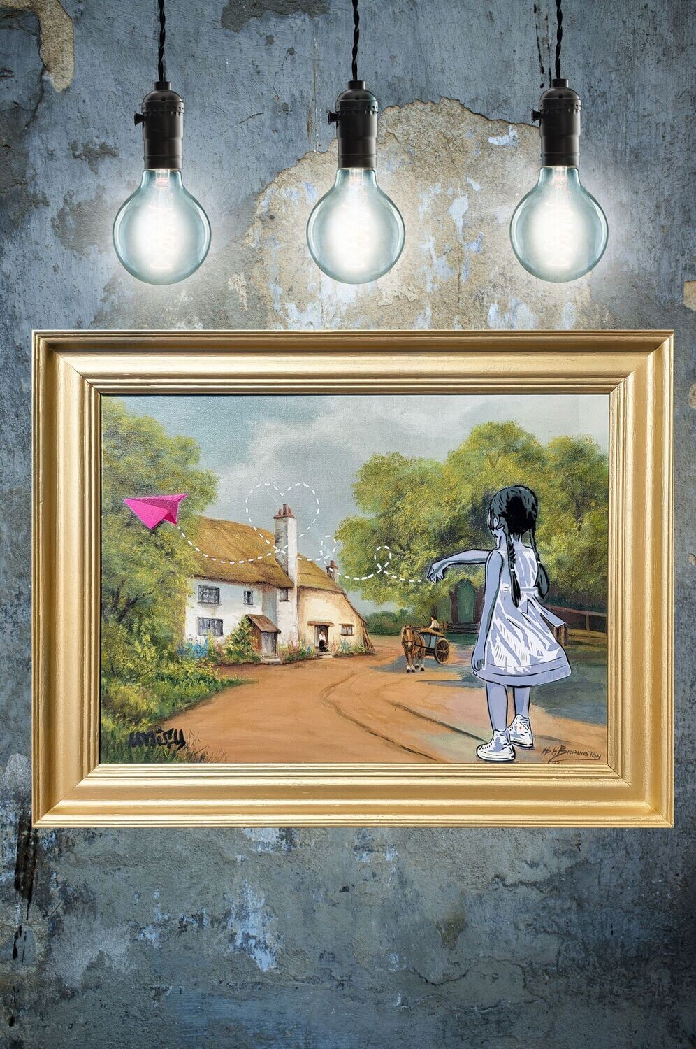 Paper Plane Love Framed - Reloved Series Paper Plane Love Framed - Reloved Series