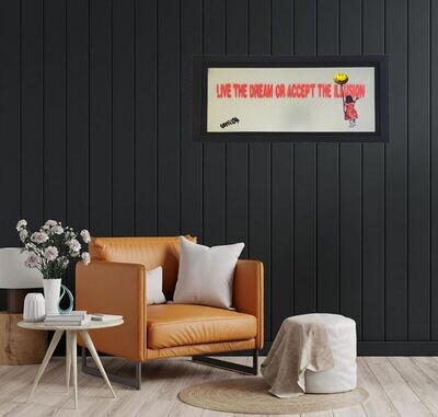 Live the Dream Framed (Alluminium Sheeting) - Reloved Series Live the Dream Framed (Alluminium Sheeting) - Reloved Series