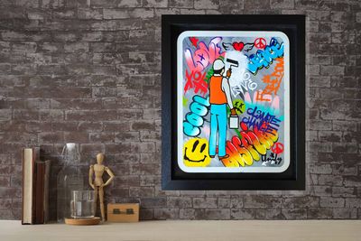 Anti- Graffiti Sign Reimagined - Blue Peace