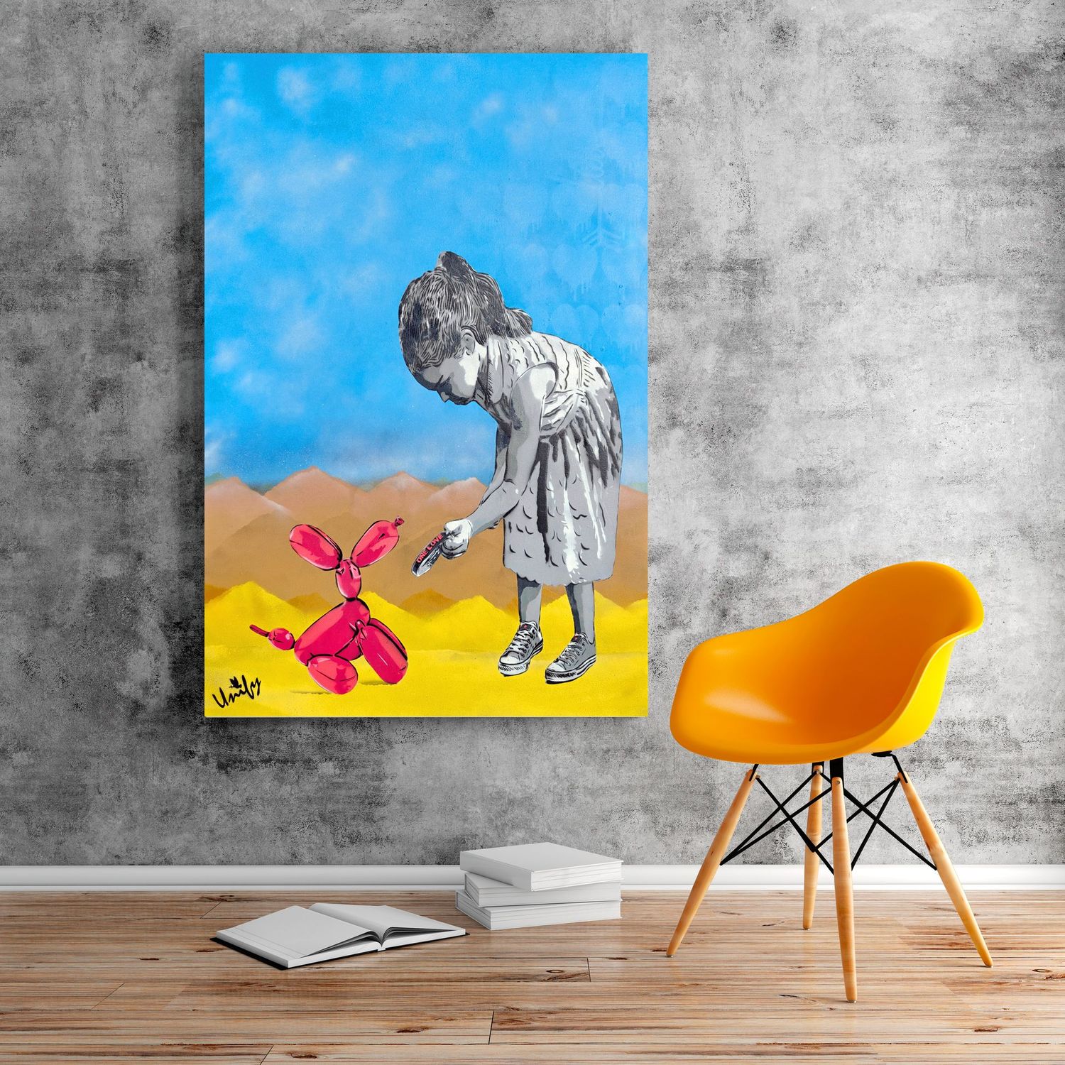 One Love Balloon Dog Girl on the Beach One Love Balloon Dog Girl on the Beach