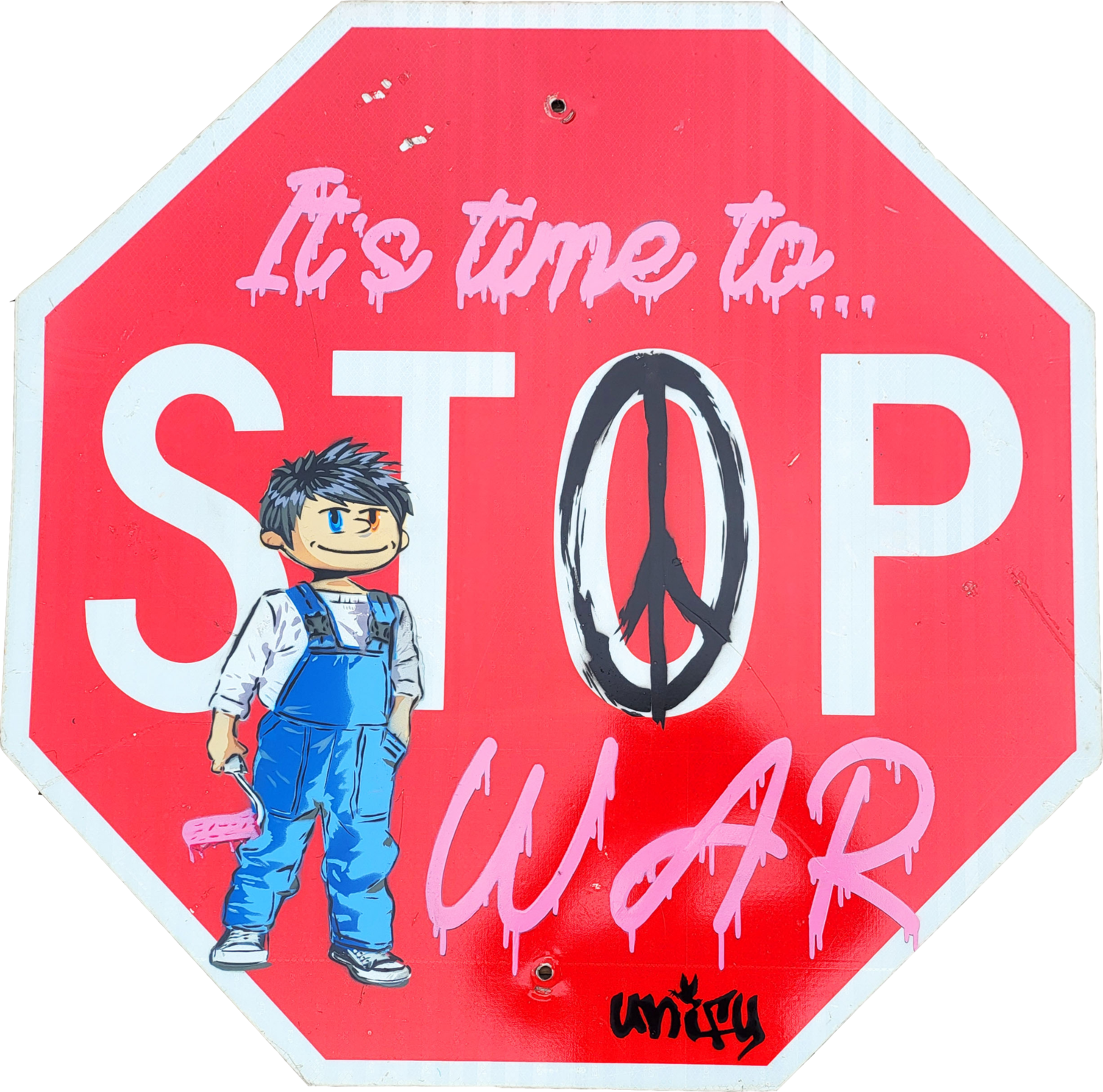 PAX Its Time To Stop War Sign PAX Its Time To Stop War Sign