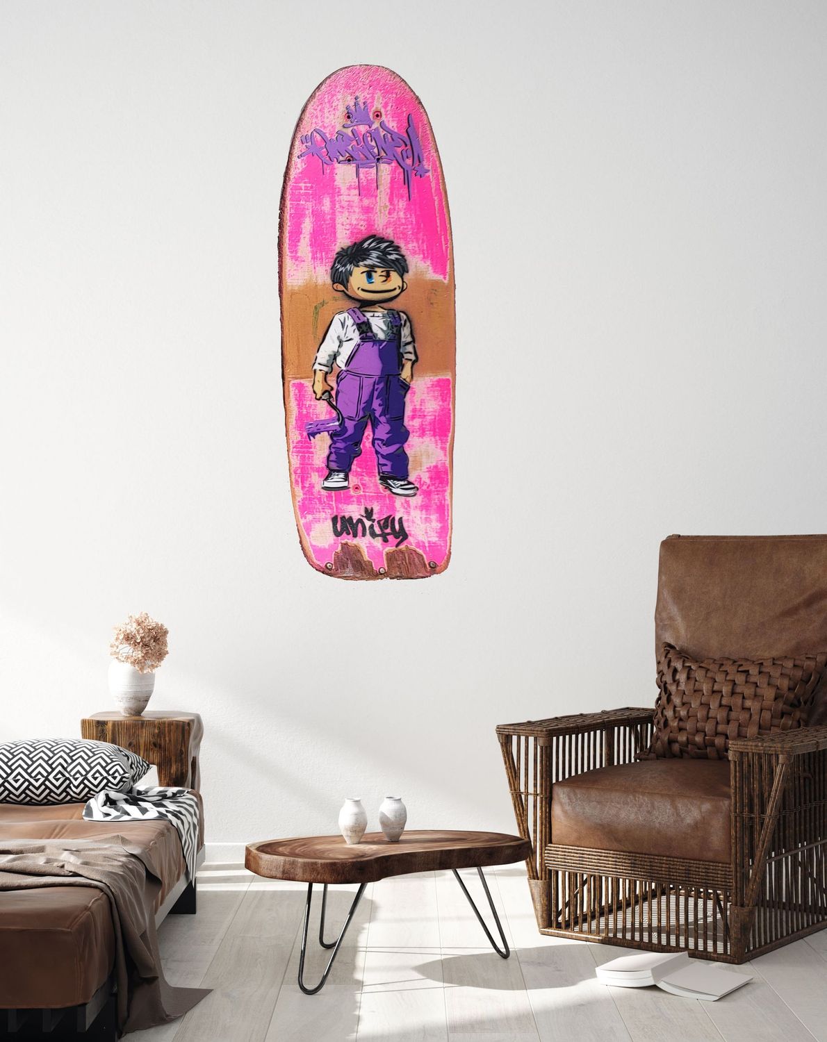 Pax Purple Overalls Pink Fade Skateboard Deck Pax Purple Overalls Pink Fade Skateboard Deck