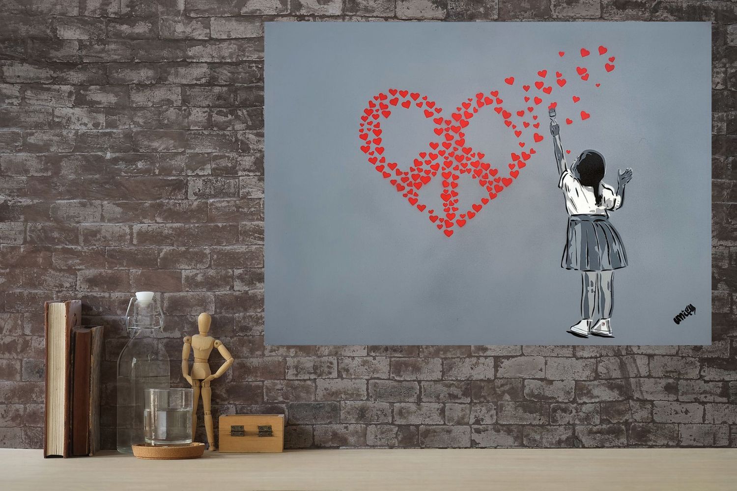 Heart of Hearts CND Girl Grey Canvas Heart of Hearts CND Girl Grey Canvas