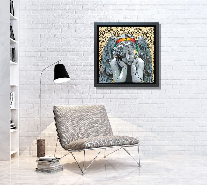 Lost in the Music Canvas in Float Frame