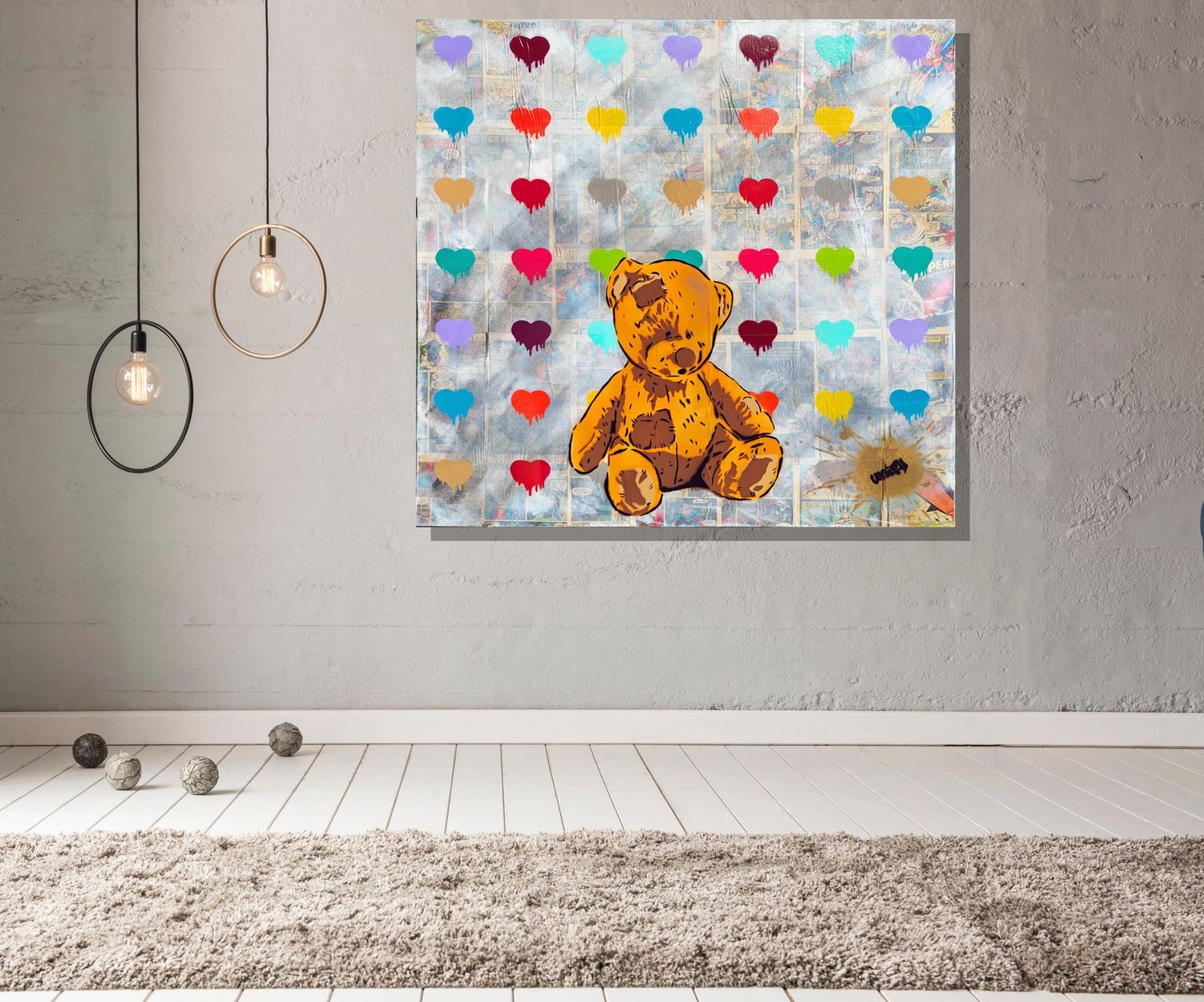 Hug a Bear with Dripping Hearts Hug a Bear with Dripping Hearts
