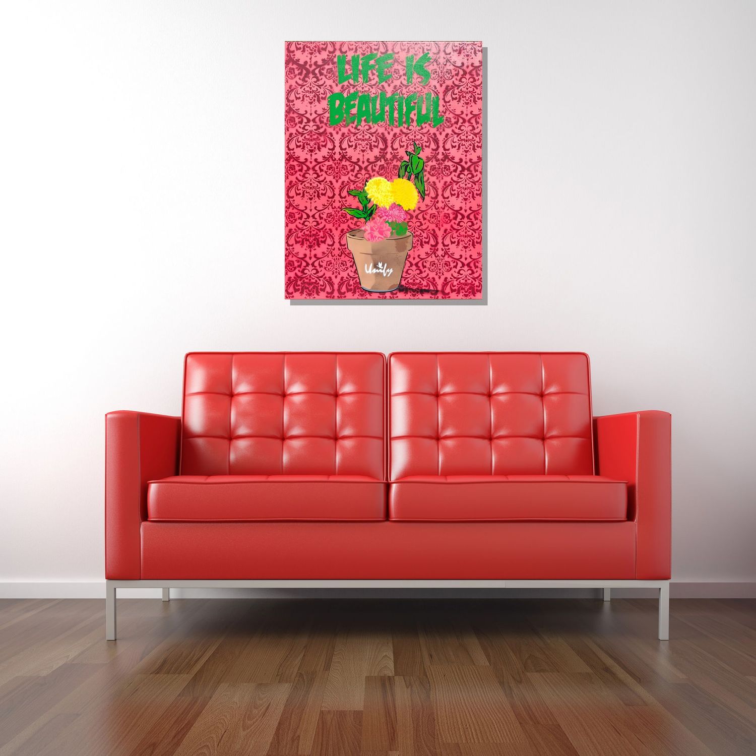 Life is Beautiful Canvas Hot Pink Life is Beautiful Canvas Hot Pink