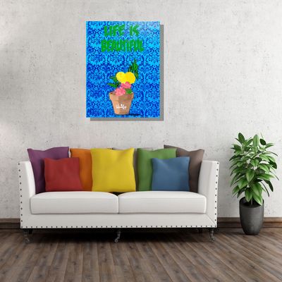Life is Beautiful Canvas Sky Blue Life is Beautiful Canvas Sky Blue