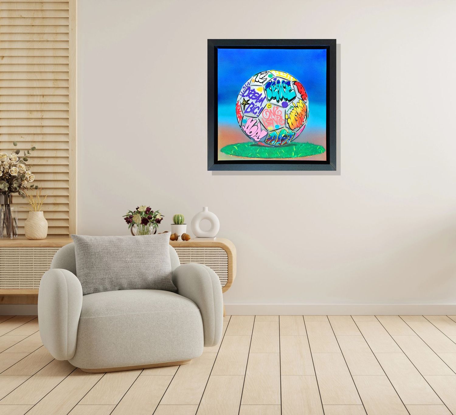 The Beautiful Ball Canvas in Float Frame