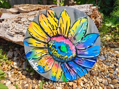 Power of Flowers Sunflower on Round Canvas Power of Flowers Sunflower on Round Canvas